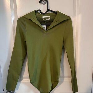 Anthropologie Women Green Long Sleeve Bodysuits